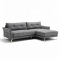 Modern fabric sectional sofa with chaise lounge - 210 x 90 x 85cm