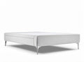 Fabric bed frame with wooden legs for queen mattress - 200 x 160 x 30cm