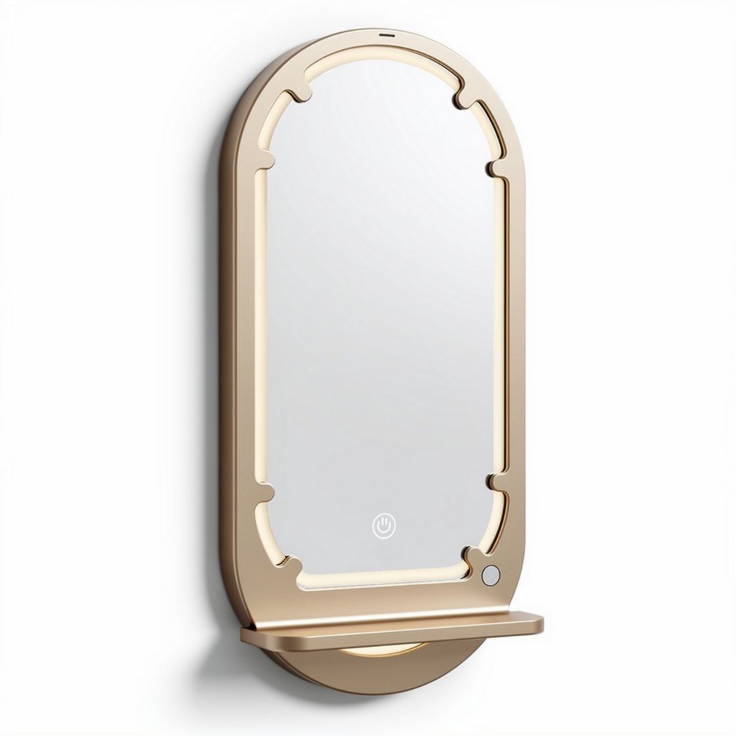 Wall-mounted LED lighted mirror - 60 x 40 x 5cm