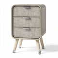 Fabric drawer storage unit with wooden legs - 40 x 35 x 60cm