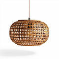 Natural straw pendant light for indoor decoration - 30 x 30 x 25cm