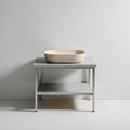 Concrete side table with removable basin for indoor and outdoor use - 80 x 50 x 75cm